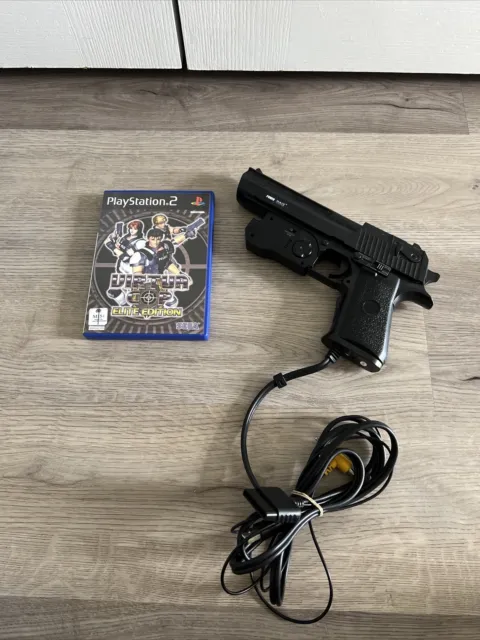 PS2 Virtua Cop Elite Edition With Gun Disc & Manuals Both In Excellent Condition