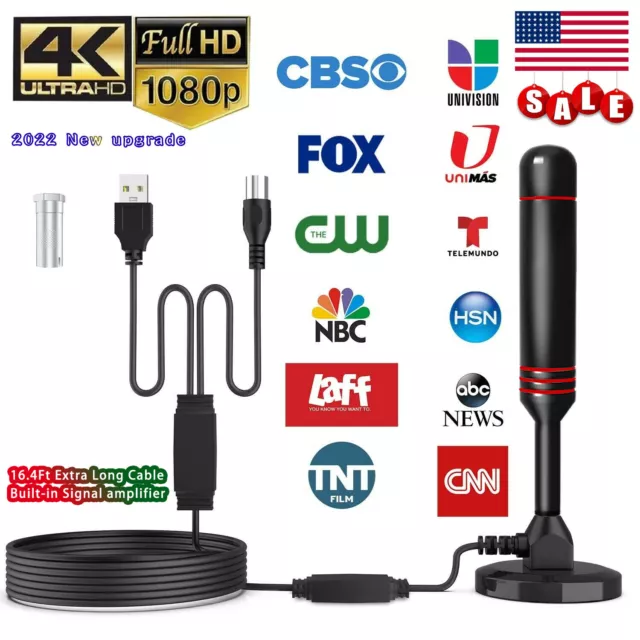 5600 Miles Upgraded TV Antenna Digital HD Antena Indoor HDTV 1080P 4K W/M