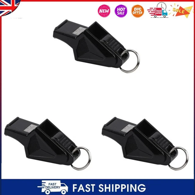 Referee Whistles Plastic Whistle for Referee Competition Training (Black) C-