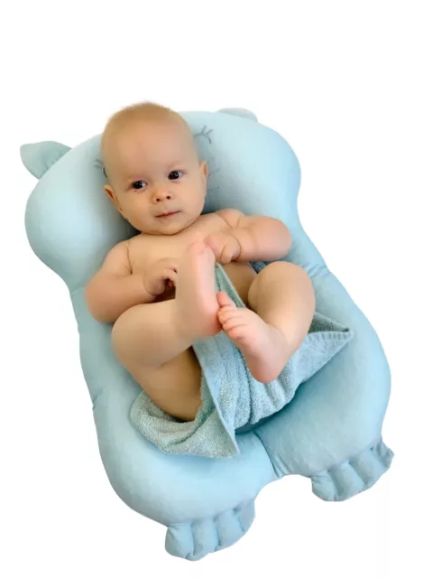 Cojín de almohada para bañera bebé recién nacido más seguro - Cómoda almohadilla de tiempo de baño suave para bebé 2