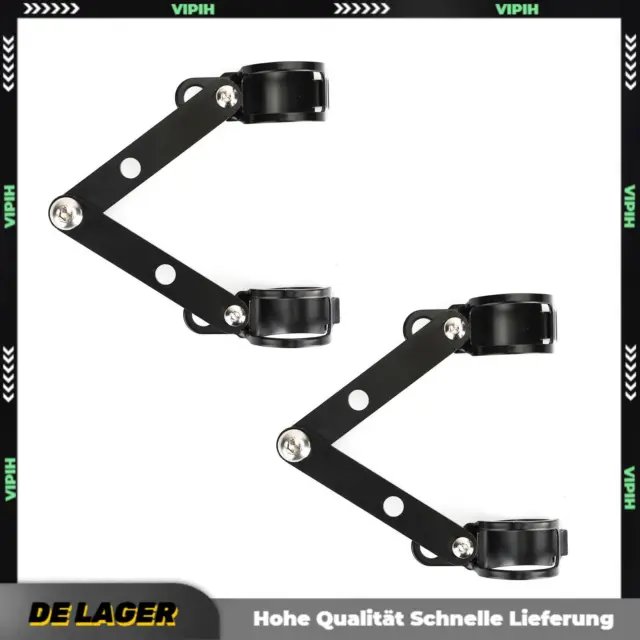 Schwarz Par 28mm-41mm Motorrad Scheinwerfer Halter Lampenhalter Halterung