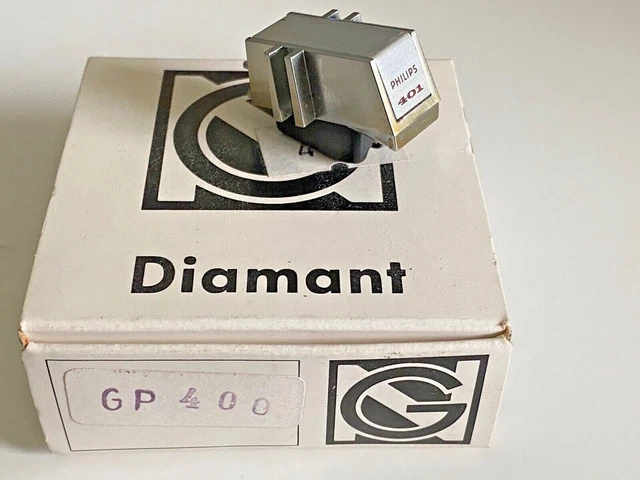 Vintage Philips GP-401 Cartridge with new stylus made by Goldring