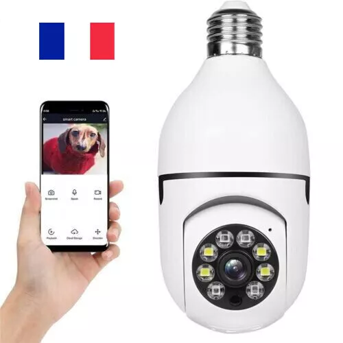 360 ° 1080P IP E27 Ampoule Caméra Wi-Fi IR Nuit Smart Maison Sécurité Sans Fil