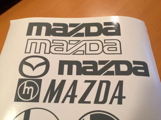 Mazda Miata Front bumper logo; like OEM decal, vintage styles available! sticker 3