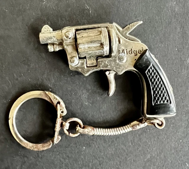 VINTAGE 1970'S MIDGET Revolver Toy Cap Gun Made In Hong Kong Keychain