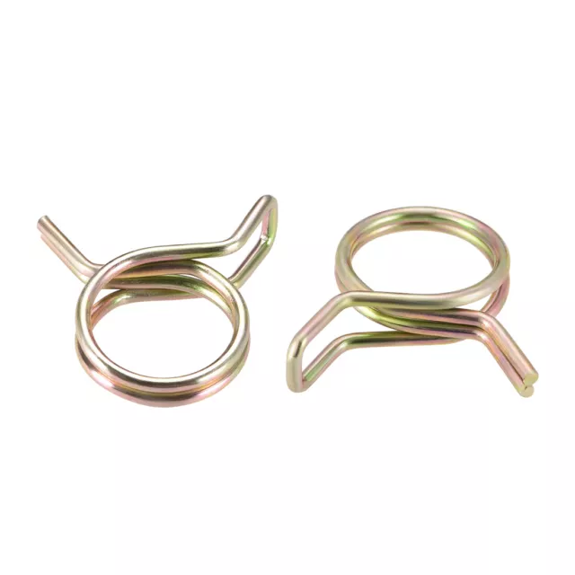 Double Fil 11mm Carburant Ligne Tuyau Tube Ressort Clip Pince Zingué 20Pcs