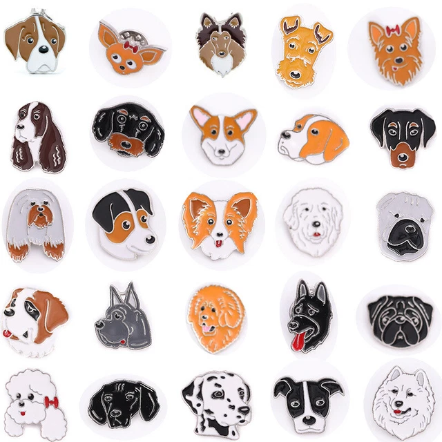 Creativo Lindo Broche de Metal para Perro Pin Dibujos Animales Solapa Tela Sombrero Insignia Joyería