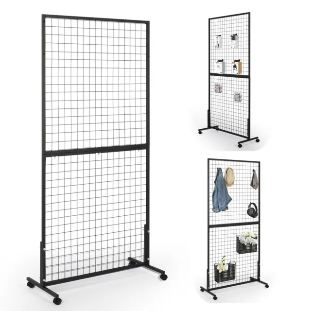 Gridwall Panel Display Stand Floorstanding Grid Wall Panels Retail Display Rack