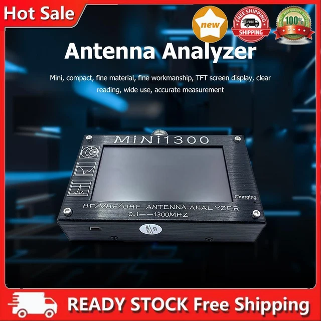 Tester misuratore antenna HF/VHF/UHF 0,1-1300 MHz grafico analogico guscio in lega di alluminio