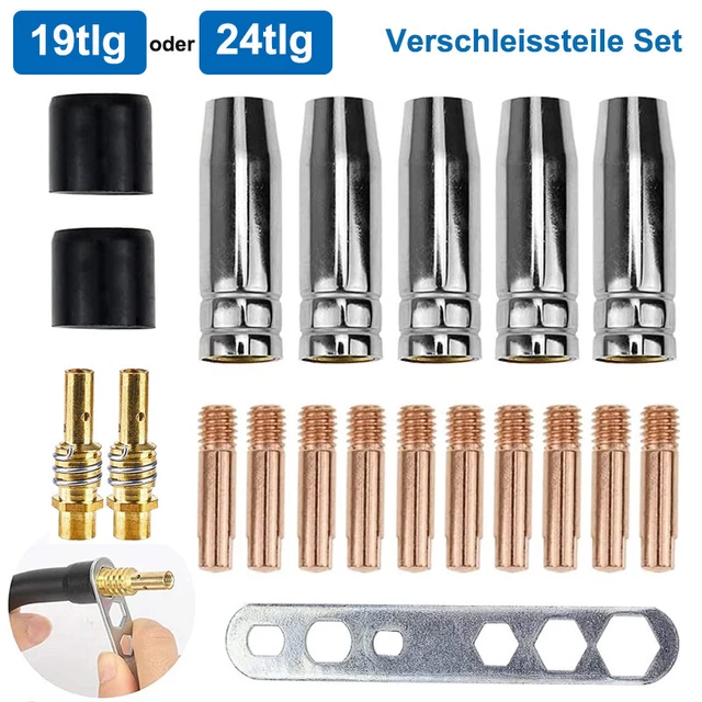 WELDINGER Stromdüsen M6 1,2 Mm – 5er Set Für MIG/MAG-Schweißgeräte MB 150