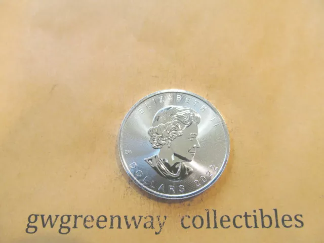 2022 1 oz Canadian Silver Maple Leaf $5 Coin 9999 Fine Silver BU - In Stock