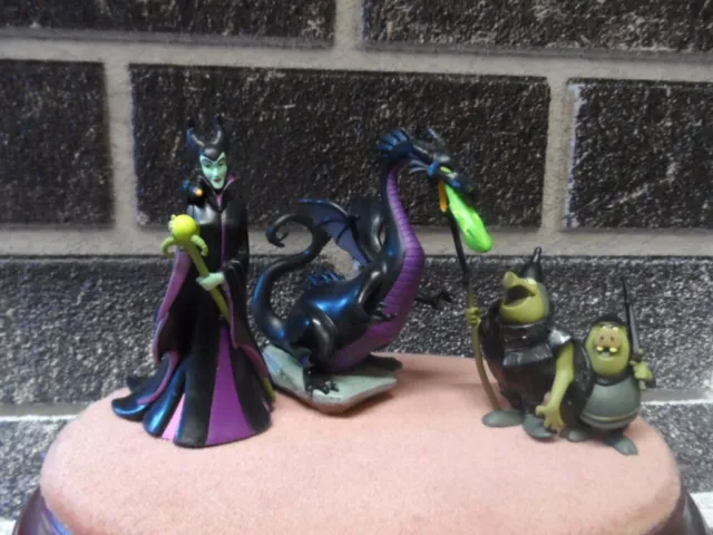 Disney Store Sleeping Beauty Figures Dragon Goon Guards Maleficent Brand New
