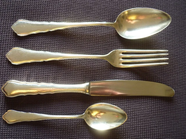 Besteck SILBER WMF Alt Chippendale 2100 Set 4er Gabel Löffel Messer Kaffeelöffel