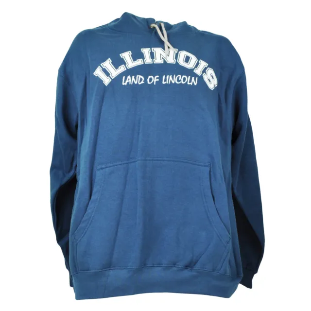 Illinois State USA Campagna Di Lincoln Blu Felpa Maglione Pullover Uomo Adulto