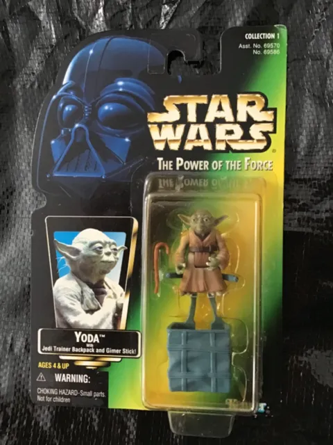 STAR WARS  The Power of the Force  YODA - KENNER 1997 Green card
