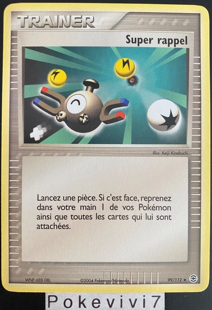 Carte Pokemon SUPER RAPPEL 99/112 Bloc EX Rouge Feu Vert Feuille FR NEUF