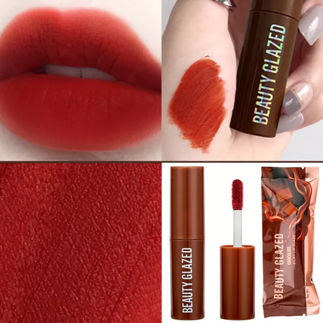 Lucidalabbra Liquido Rossetto Opaco Trucco Lucidalabbra Waterproof A Lunga ☆