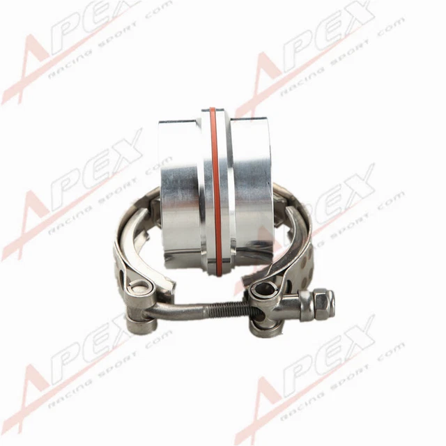 3" V-Band Clamp & Flange Kit W/ O-ring ALUMINUM Universal Intercooler Turbo Pipe - Foto 7