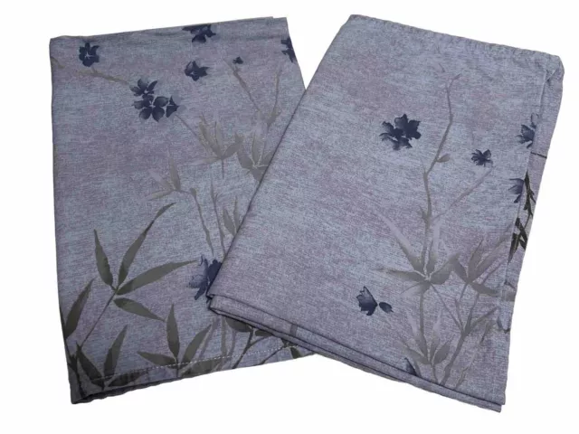 2 CALVIN KLEIN Bamboo Flowers Hyacinth Blue - Standard Pillow cases Sham