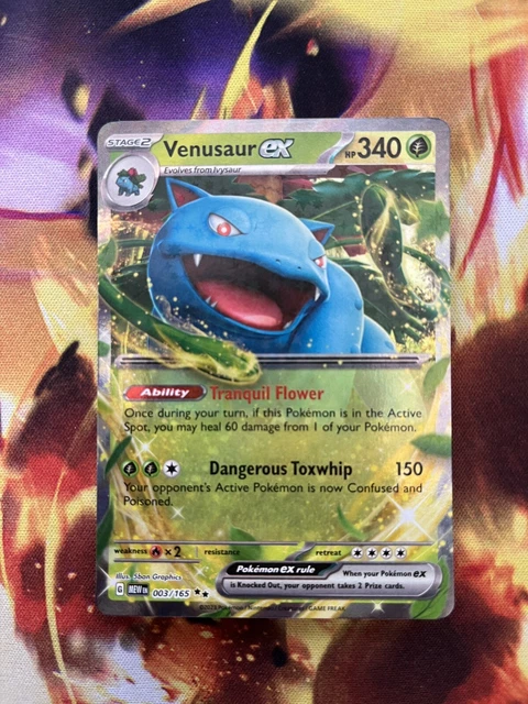 POKÉMON TCG VENUSAUR ex Scarlet & Violet - 151 003/165 Holo Double