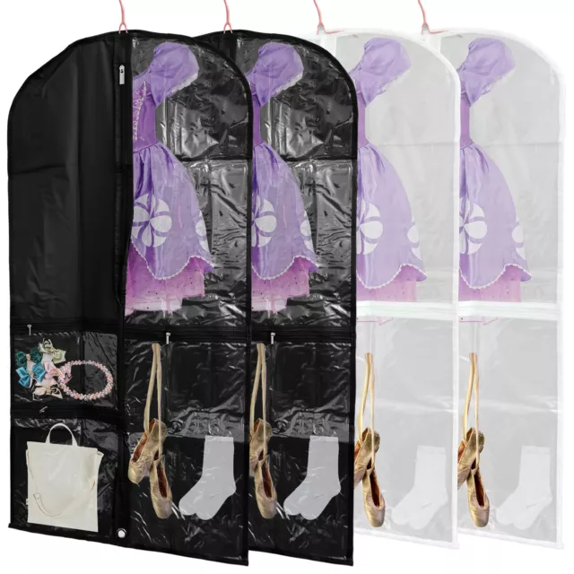 2Pcs Garment Bags Foldable Cloth Cover Bag Dustproof Suit Storage Bag Costume .I