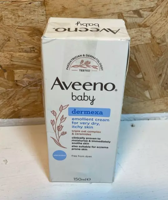 Aveeno Baby Emollient Cream, Fragrance Free, Cream, 150 ml (Pack of 1)