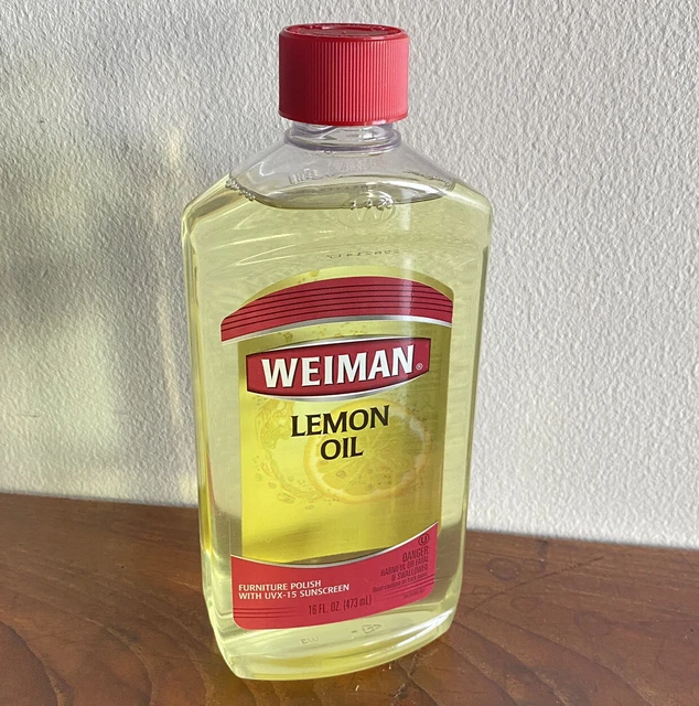 WEIMAN LEMON OIL, Furniture Wood Polish with UVX15 Sunscreen 16 Oz 59
