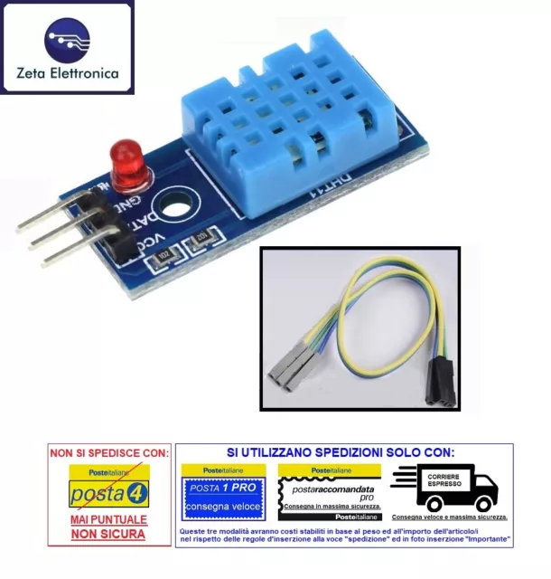 Module DHT11 Capteur De Humidité'Température Piéce Avec LED Pour Arduino Etc