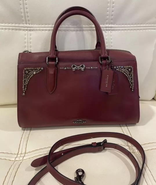 COACH LIMITED EDITION Selena Gomez Bond Leather Rhinestone Accent