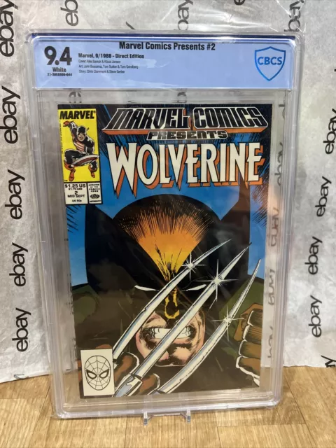 Wolverine Marvel Comics Presents #2 Comic Wolverine Cbcs 9.4 Not Cgc New Slab