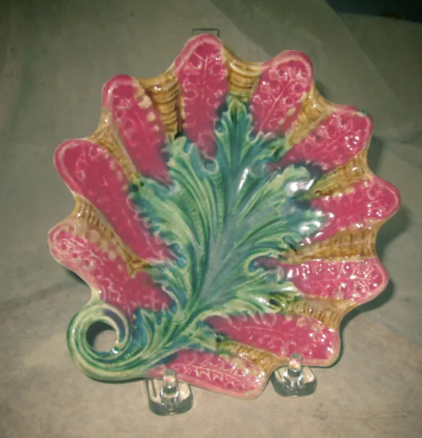 French Majolica Leaf Dish