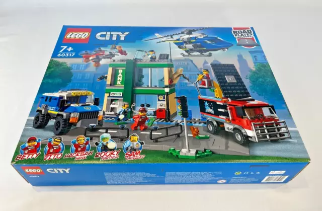 LEGO 60317 CITY Police Chase at The Bank, Nuovissimo, Sigillato, Ritirato