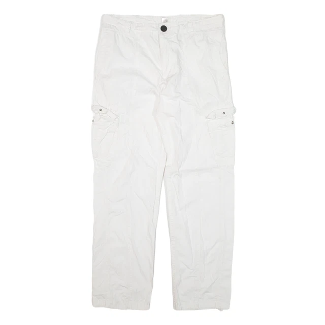 Pantaloni cargo bianchi regolari dritti W32 L29