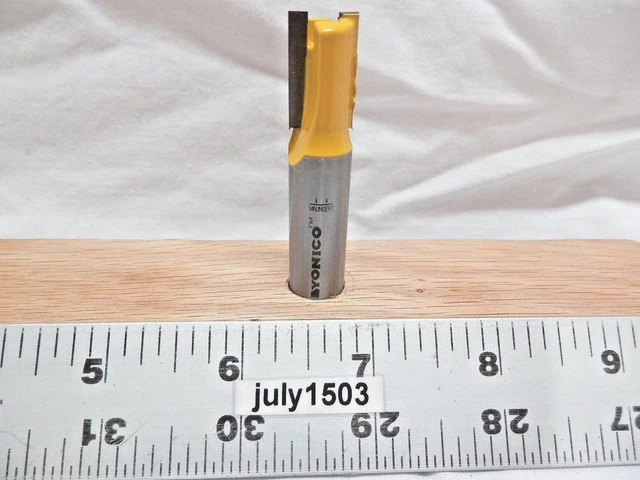 (1) NEW  Yonico 1/2" D Hinge Mortising Carbide Tipped Router Bit Straight y4