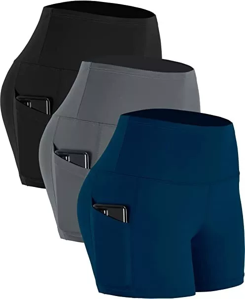 Pantaloncini fitness a vita alta Cadmus con tasche laterali M L XL 2XL 3XL