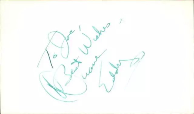 Duane Eddy Actor / Singer Forrest Gump Signed 3" x 5" Index Card
