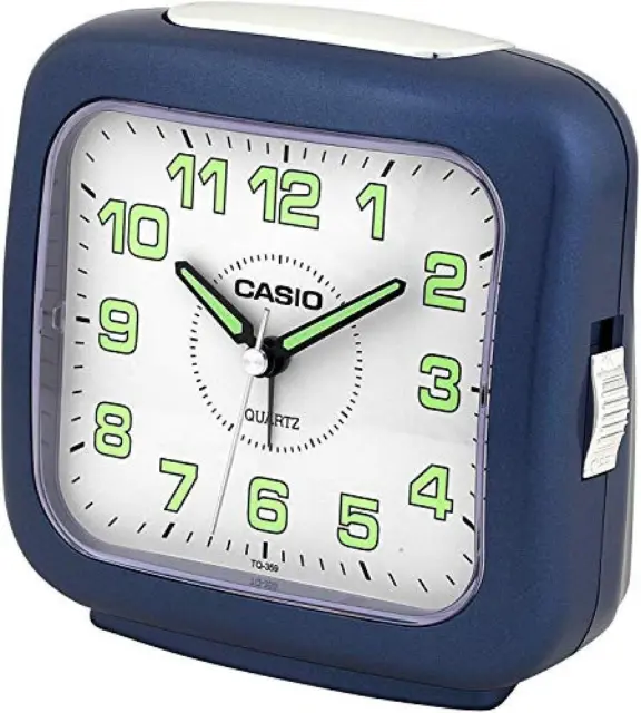 (TG. Taglia unica) Casio Clock TQ-359-2EF, Resina, Bianco/Blu, Taglia Unica - NU