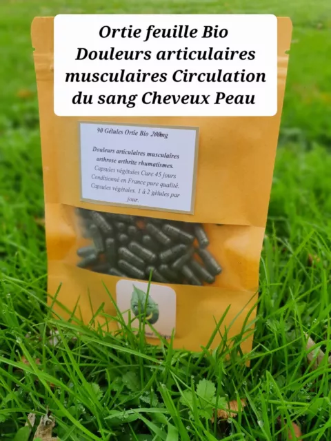 Ortie piquante feuille Bio cure 3 mois - 90 gélules végétales