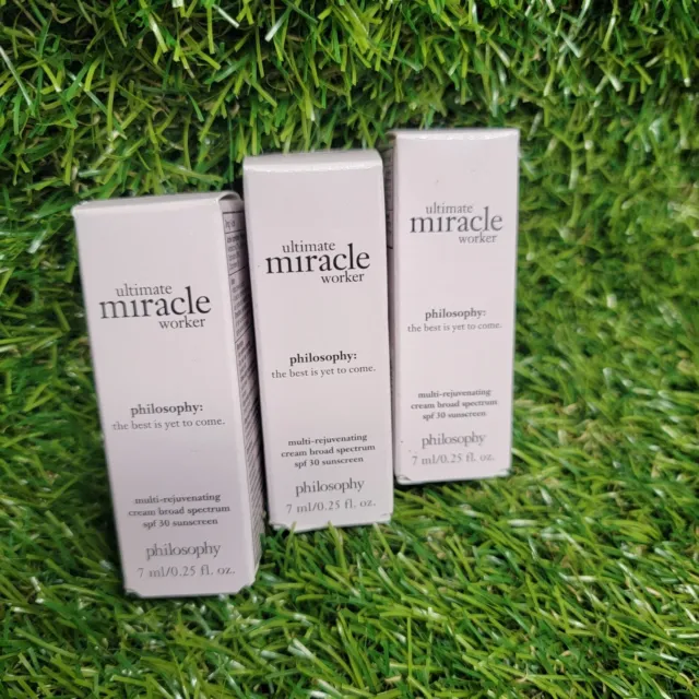 Philosophy Ultimate Miracle Worker Multi-Rejuvenating Cream Sunscreen - Lot of 3