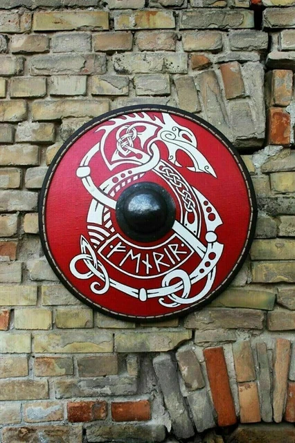 Medieval Round Shield Knight Viking Wooden Shield Costume Warrior Shield
