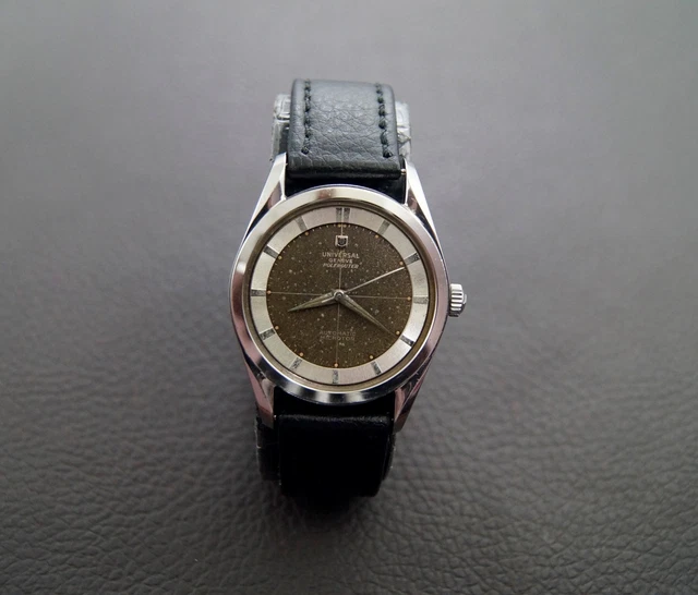 Montre Universal Genève Automatic Microtor Vintage - Cadran Original Tritium - État Excellent - NOS Rare