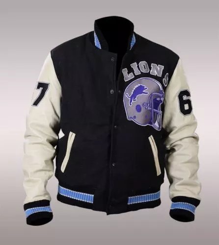 Beverly Hills Cop Eddie Murphy Axel Foley Detroit Lions Varsity Letterman Jacket 3