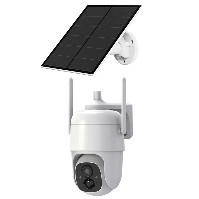 ieGeek 2K Caméra Surveillance WiFi Extérieure sans Fil Solaire, 360°PTZ