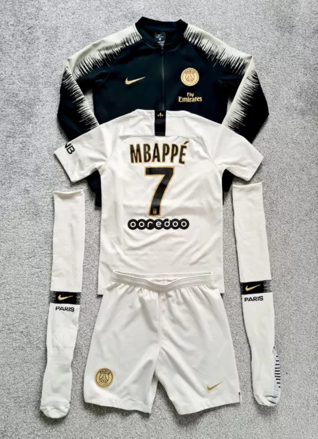 Nike 2018/19 Paris Saint Germain Psg Age 10-12 Mbappe Shirt Shorts Socks Jacket