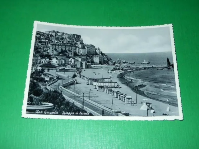 Cartolina Rodi Garganico - Spiaggia di levante 1955 ca.