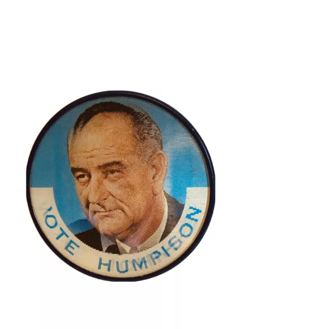 Vote  JOHNSON HUMPHREY 1964 Vari-Vue Flasher Campaign Button Pin 2 1/2"