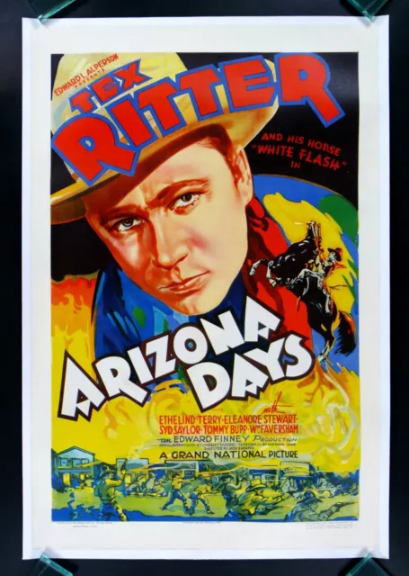 ARIZONA DAYS * CineMasterpieces RARE WESTERN COWBOY ORIGINAL MOVIE POSTER 1937