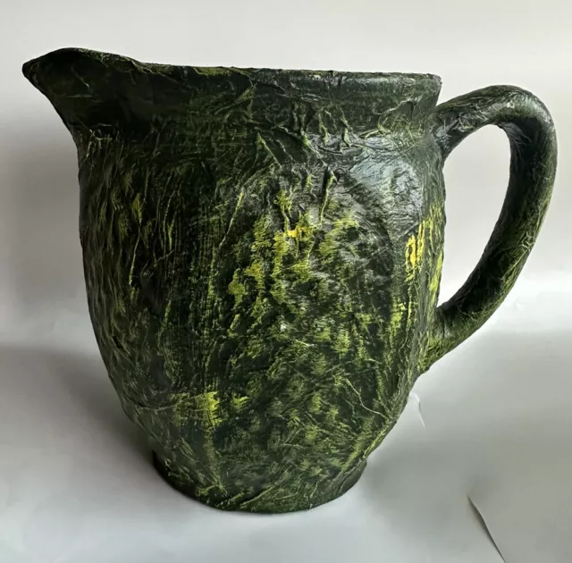 Roseville Pottery Raymor 1952 Avocado Green Frogskin  Water Jug