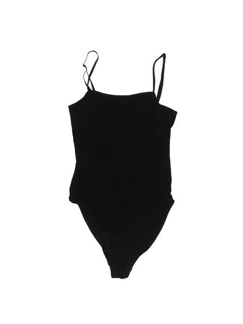 American Apparel Women Black Bodysuit S