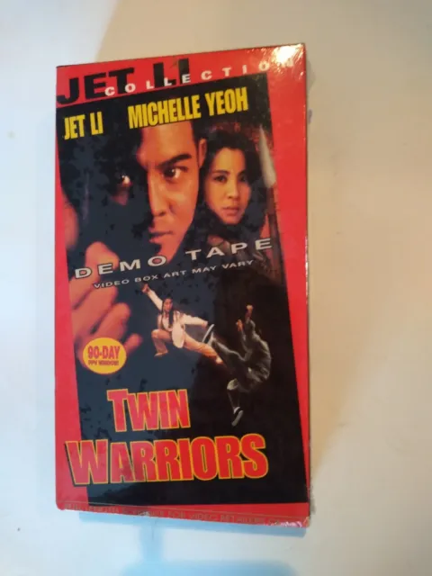 SEALED VHS Twin Warriors Jet Li Michelle Yeoh Demo Screener Buena Vista Dimensio